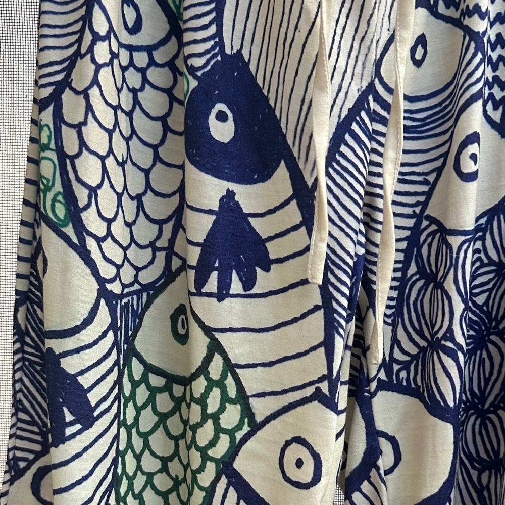 Stylish Fish Print Wide-Leg Pants - Picture 4 of 5